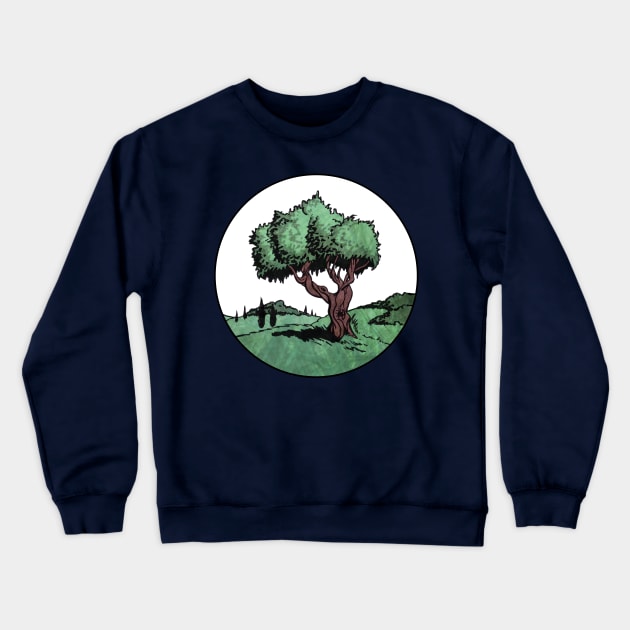 Olive Tree Crewneck Sweatshirt by Olooriel